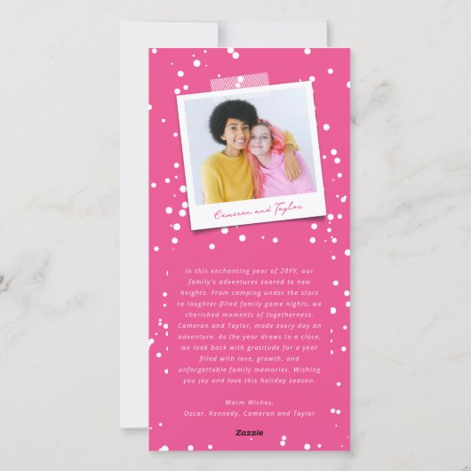 最高のYear Ever手書きスクリプトの写真モダン シーズンカード (裏面)