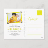 最高のYear Ever手書きスクリプトの写真モダン シーズンポストカード (裏面)