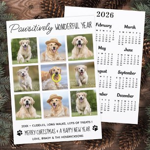 最高のYear Ever Dog Pet Photo Collage 2025カレンダー シーズンカード