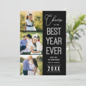最高のYear Ever Editable Color New Year Photo Card シーズンカード (スタンド正面)