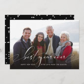 最高のYear Ever New Year Holiday Photo シーズンカード (正面/裏面)