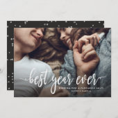 最高のYear Ever New Year Holiday Photo シーズンカード (正面/裏面)