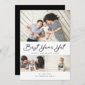 最高のYear Yetモダン Script 3 Collage写真 シーズンカード (正面/裏面)