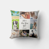 最高のYear Yet Script 8 Photo Collage クッション (正面)