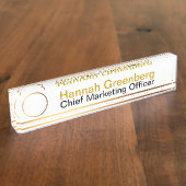 最高マーケティング責任者金ゴールドデスク名プレート3 デスクネームプレート (側面)