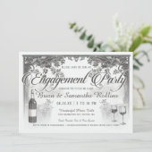 最高ヴィンテージ婚約パーティ招待状V02 招待状 (スタンド正面)