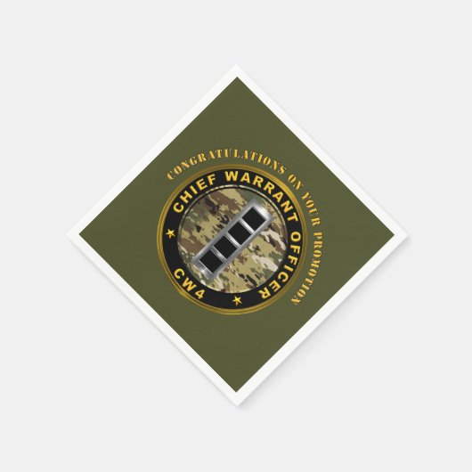 最高保証責任者4(CW4)プロモーション スタンダードカクテルナプキン (角)