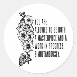 最高傑作と進行中のポスター ラウンドシール