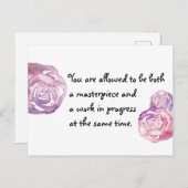 最高傑作と進行中の作業 ポストカード (正面/裏面)