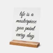 最高傑作の看板 アクリルサイン (傾斜)