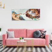 最高傑作オン・キャンバス – "アダムの創造" キャンバスプリント (インサイチュ (リビング))