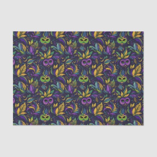 最高傑作マルディグラスマスクパターン 薄葉紙 (正面)