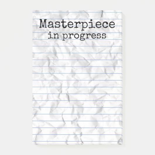 最高傑作中のルールドくしゃくしゃ4x6 ポストイット (正面)