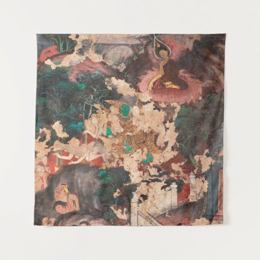 最高傑作伝統的オブタイ絵画スタイル タペストリー (正面)