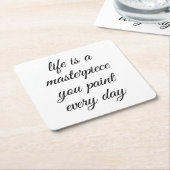 最高傑作紙コースター スクエアペーパーコースター (アングル)