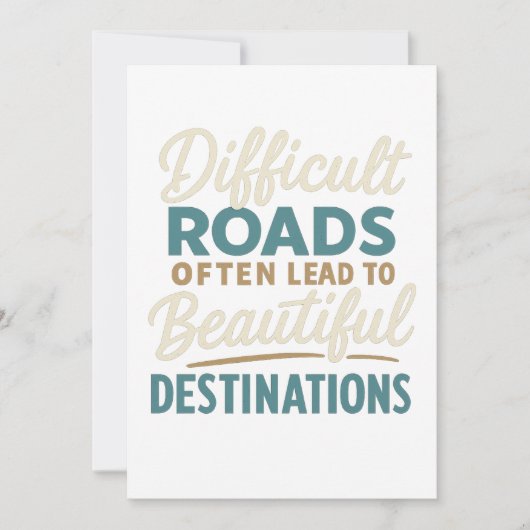 最高傑作進行中 – モチベーション引用文 招待状 (正面)