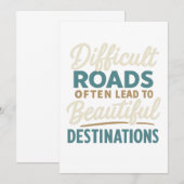 最高傑作進行中 – モチベーション引用文 招待状 (正面/裏面)