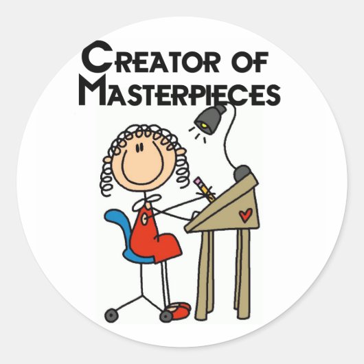 最高傑作Tシャツとギフトの作者 ラウンドシール (正面)