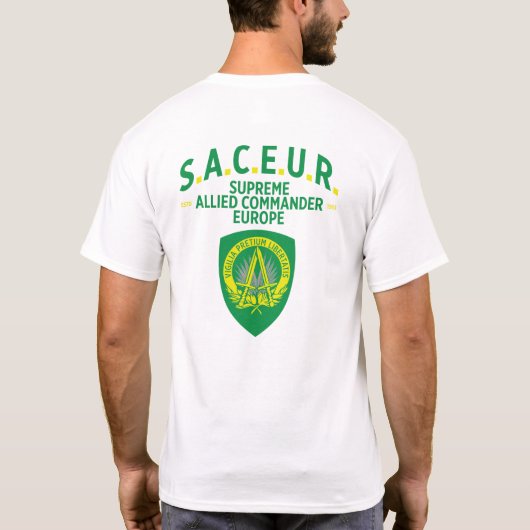 最高同盟軍司令官ヨーロッパ(SACEUR) Tシャツ (裏面)