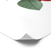 最高品質の植物性プリントさくらんぼ ポスター (角)