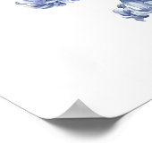 最高品質の植物性プリントのヒヤシンス ポスター (角)