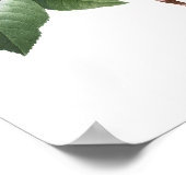 最高品質の植物性プリントの椿 ポスター (角)