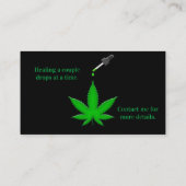 最高品質の麻由来のCBD油が利用可能 名刺 (裏面)