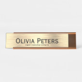 最高執行エレガント役席氏名プレート デスクネームプレート (正面)