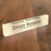 最高執行エレガント役席氏名プレート デスクネームプレート (側面)