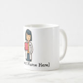 最高女子カスタマイズパーソナライズされた可愛いドクター コーヒーマグカップ (正面右)