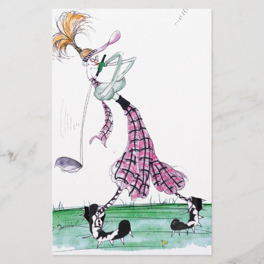 最高潮のゴルフ、贅沢なfernandes 便箋 (正面)