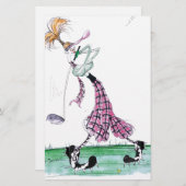 最高潮のゴルフ、贅沢なfernandes 便箋 (正面/裏面)