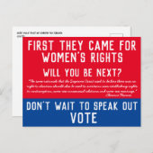 最高裁が遠くに投票を取り消す ポストカード (正面/裏面)