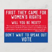 最高裁が遠くに投票を取り消す ポストカード (正面)