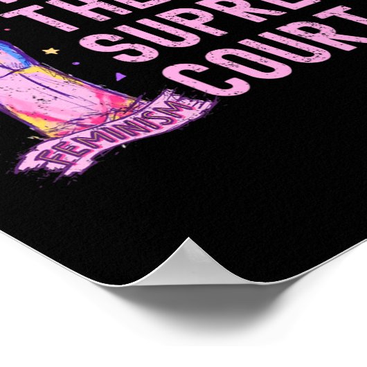 最高裁フェミニストの抗議を中止する権利 ポスター (角)