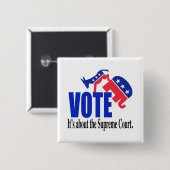 最高裁判所に関する投票 缶バッジ (正面&裏面)