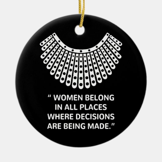 最高裁判所ルスバダーギンズバーグrbg セラミックオーナメント (正面)