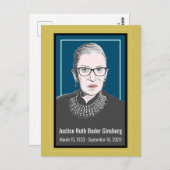 最高裁判所ルース・バダーギンズバーグポストカード ポストカード (正面/裏面)