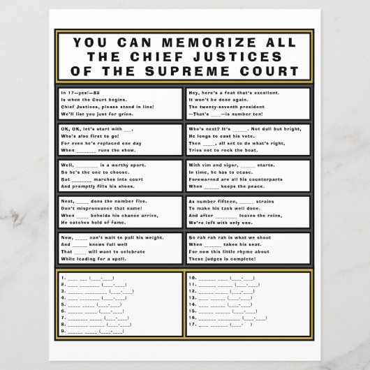 最高裁判所長官おもしろい詩勉強ガイド (裏面)