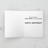 最高裁判所長官詩おもしろい誕生日 カード (内部)