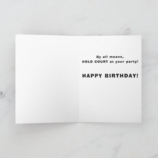 最高裁判所長官詩おもしろい誕生日 カード (内部)