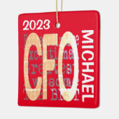 最高財務責任者(CFO)非常勤カスタム者 セラミックオーナメント (左)