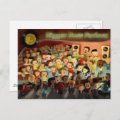 最高責任者のレゲエのパーティー インビテーションポストカード (正面/裏面)