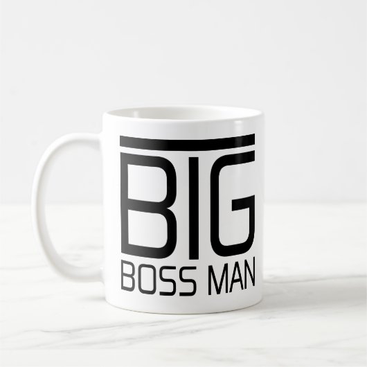 最高責任者の人の大きいBossmanのおもしろいなボスはギフトを引用します コーヒーマグカップ (左)