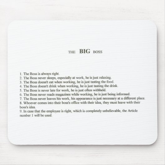 最高責任者 マウスパッド (正面)