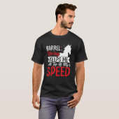 最高速保速おもしろい競馬で私をバレルレース Tシャツ (正面フル)