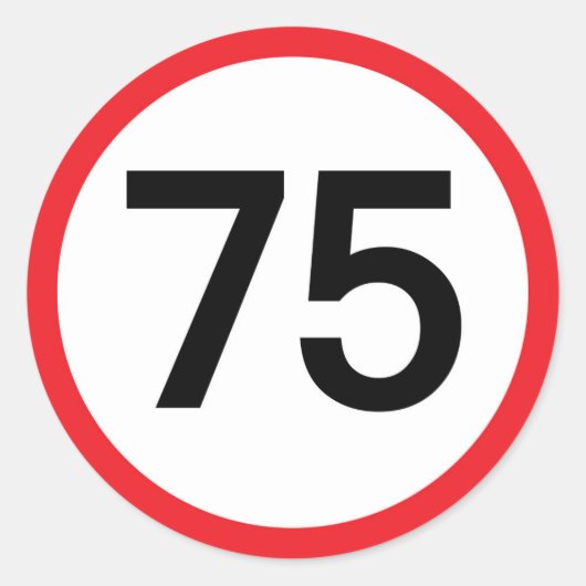 最高速度75 ラウンドシール (正面)