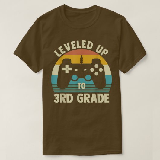 最高3グレードの新学期ビデオゲームに平準化 Tシャツ (デザイン正面)