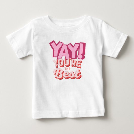 最高"お祝いグラフィック ベビーTシャツ (正面)