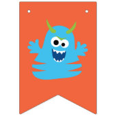 月々のフォトバナー小さなモンスター1歳の誕生日 バンティングフラッグ (第2の旗)